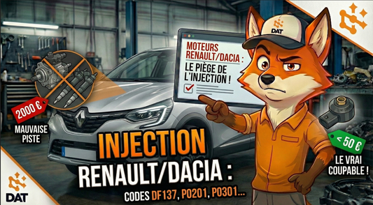 Moteurs Renault/Dacia : Codes DF137, P0201, P0301... Le piège de l'injection !