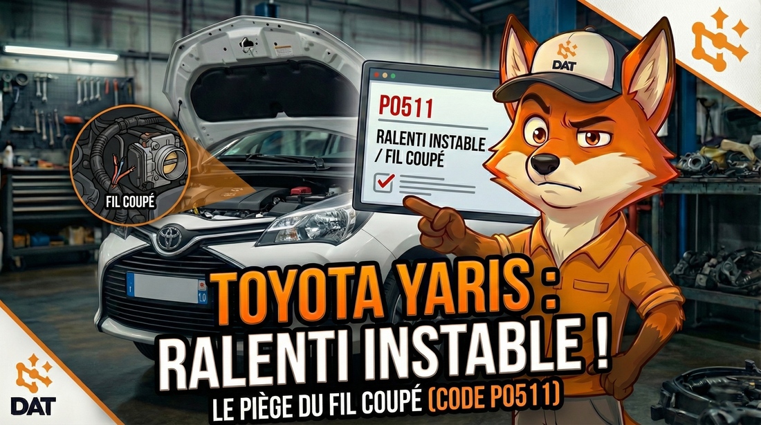 Toyota Yaris 1.0 (P13) : Ralenti instable et code P0511 – Le piège du fil coupé