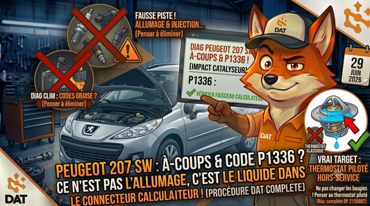 Code défaut P1336 ratés combustion cylindre indéterminé Peugeot 207 SW calculateur moteur - Données Auto Techniques