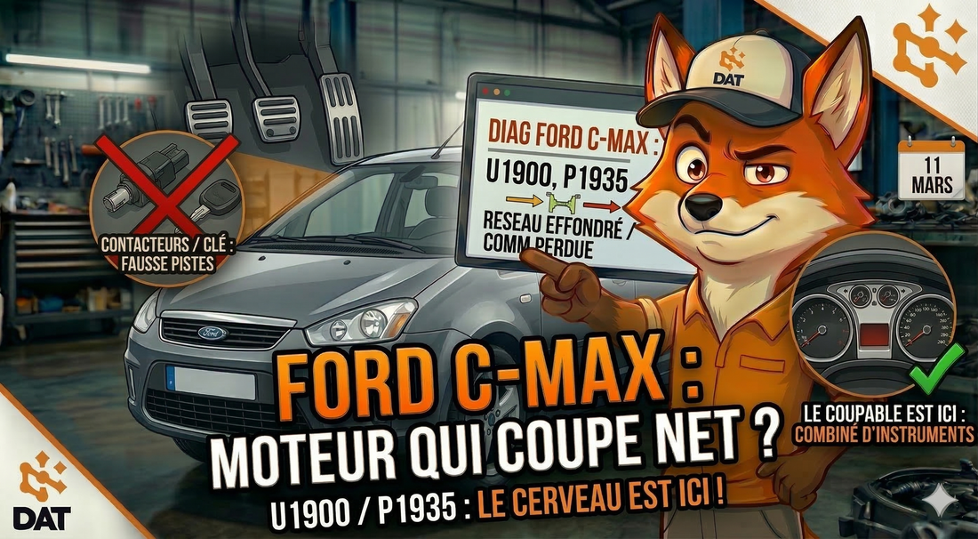 Ford C-MAX : Moteur qui coupe et codes U1900 / P1935 ? Le coupable est sous vos yeux