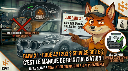Messages propulsion à contrôler service vidange boîte BMW X1 code 421203 - Données Auto Techniques
