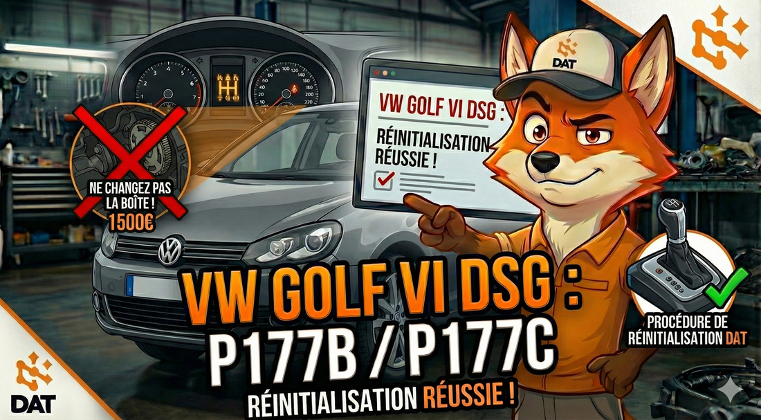 Levier de vitesse DSG VW Golf VI - Procédure Données Auto Techniques