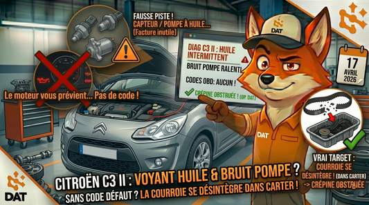 Voyant pression huile allumé préchauffage moteur 1.2 PureTech sans code défaut - Données Auto Techniques