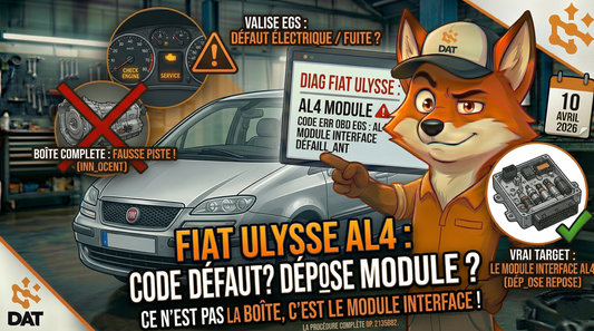 Curseur ancrage connexion électrique et vis fixation module interface AL4 Fiat Ulysse - Données Auto Techniques