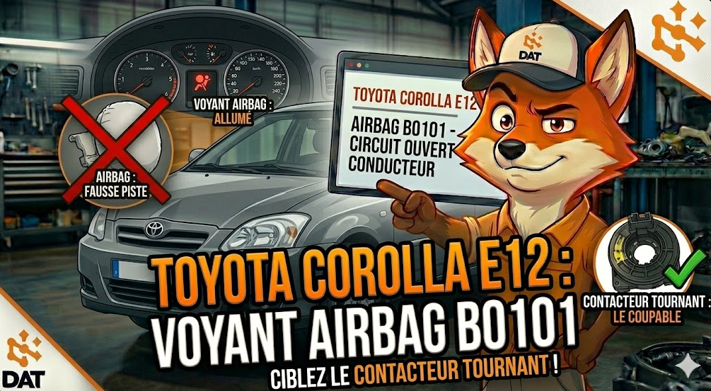 Démontage airbag conducteur Toyota Corolla E12 - Procédure Données Auto Techniques